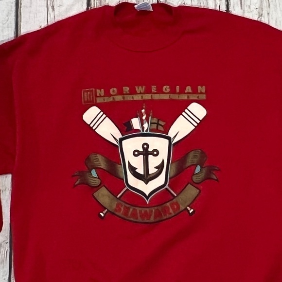 Vintage 90s Norwegian Cruise Line Seaward 1990s Crewneck Pullover Sweatshirt - Picture 2 of 3